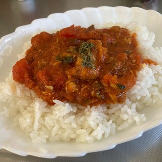 簡単！すぐ出来！さば缶トマトカレー